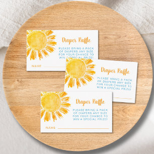 Diaper Raffle Sunshine Boy's Baby Shower Enclosure Card