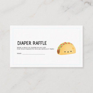 Diaper Raffle - Taco  Enclosure Card