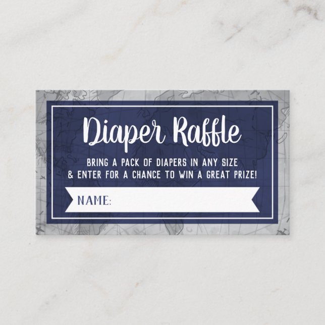 Diaper Raffle Ticket, Aeroplanes Business Card (Front)
