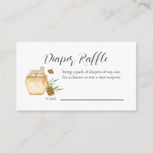 Diaper Raffle Ticket Bee Themed Baby Shower Game E Enclosure Card