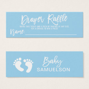 DIAPER RAFFLE Ticket Blue BOY Baby Shower QTY 100