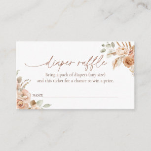 Diaper Raffle Ticket for Baby Shower Enclosure Card