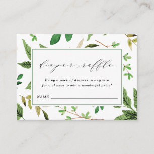 Diaper Raffle Ticket for Baby Shower Enclosure Card