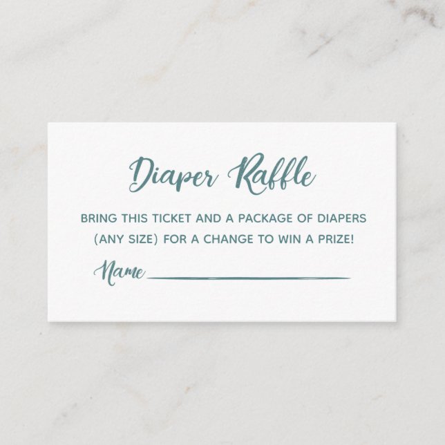 Diaper Raffle Tickets Enclosure Card (Front)