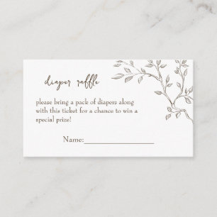 Diaper Raffle Tickets Enclosure Card