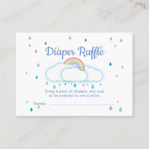 Diaper Raffle Tickets Raindrop Baby Shower