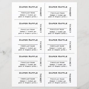 Diaper Raffle Tickets  Simple