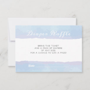DIAPER RAFFLE Watercolor Diaper Raffle Enclosure Invitation