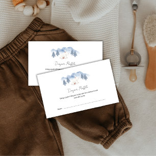 Diaper Raffle Winter Polar Bear Baby Shower Game Enclosure Card