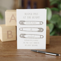 Diaper Safety Pins New Baby Congratulations