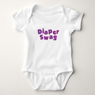 Diaper Swag Purple Baby Bodysuit