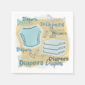 Diapers Baby Shower Napkin