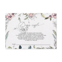 Diapewr raffle Card - Baby shower - Rustic