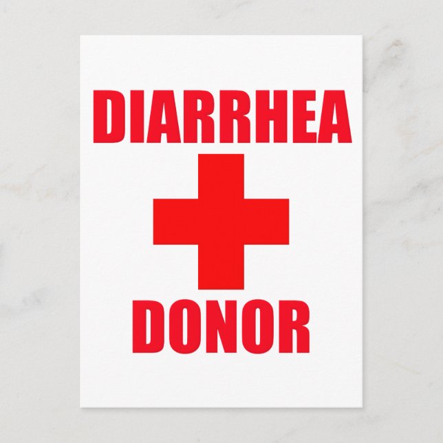 Diarrhoea Donor Postcard (Front)