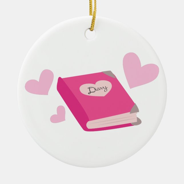 Diary Ceramic Ornament (Front)