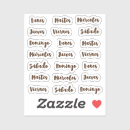 Dias de la semana tiny latte