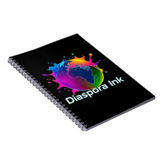 Diaspora Ink. Heart shaped spiral notebook. Notebook