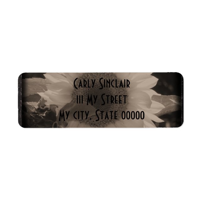 Diatrope Sunflower IV Return Address Label (Front)