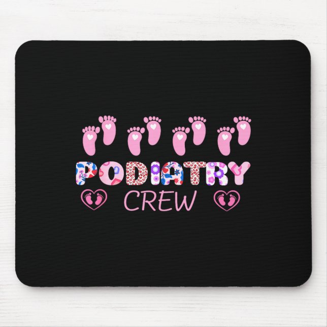 Diatry Crew Footprint Leopard Diatrist Valentine's Mouse Pad (Front)