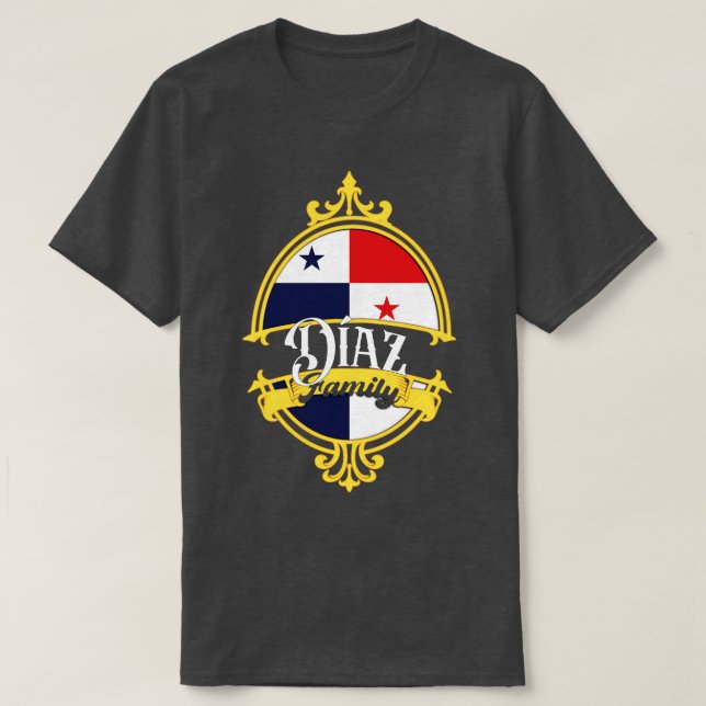Diaz Family Panama Flag T-Shirt (Design Front)