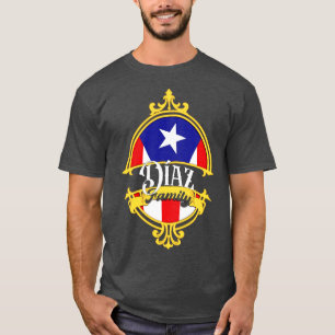 Diaz Family Puerto Rico Flag T-Shirt