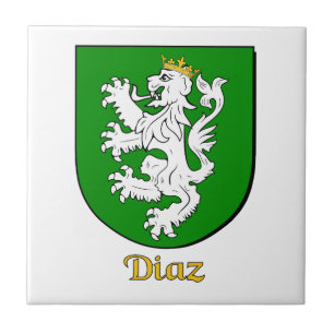Diaz Family Shield Ceramic Tile