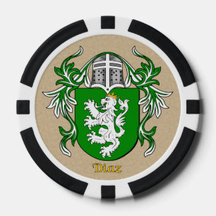 Diaz Heraldic Arms Poker Chips