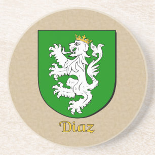 Diaz Heraldic Shield Coaster