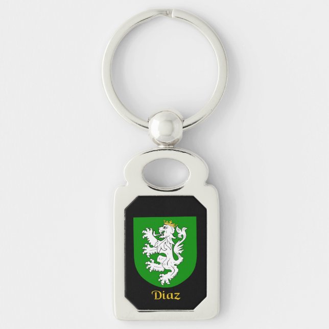 Diaz Historical Shield Key Ring (Front)