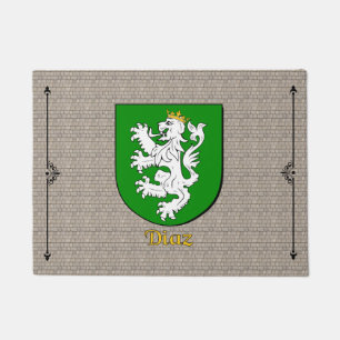 Diaz Historical Shield on Cobblestone Doormat