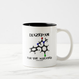 Diazepam For The Agitated (Chemical Molecule) Two-Tone Coffee Mug
