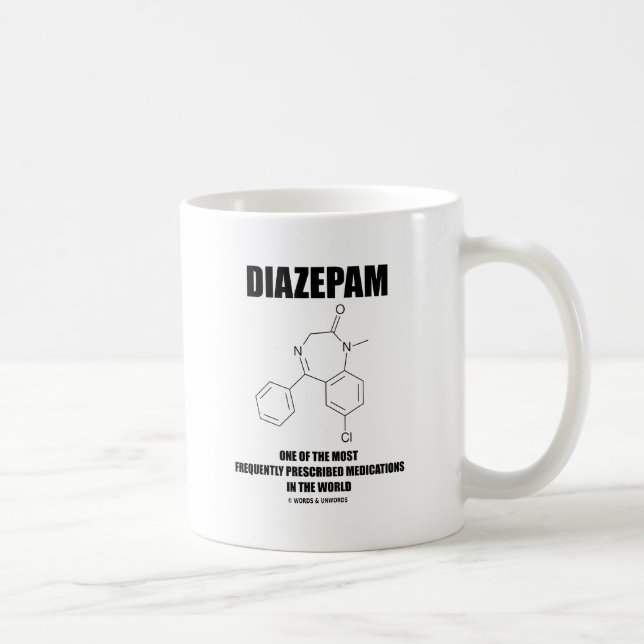 Diazepam Frequently Prescribed Medications Coffee Mug (Right)