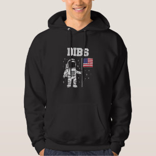 Dibs Moon Astronaut Us American Flag Fun 4th Of Ju Hoodie