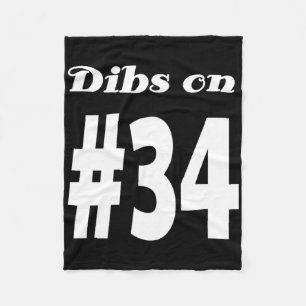 Dibs On #&#; Hockey Footll Sell Sports Fleece Blanket