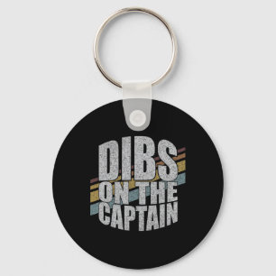Dibs On The Captain Funny Boating Boat Lover Vinta Key Ring