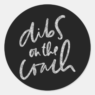 Dibs on The Coach Football Baseball for Wife Classic Round Sticker