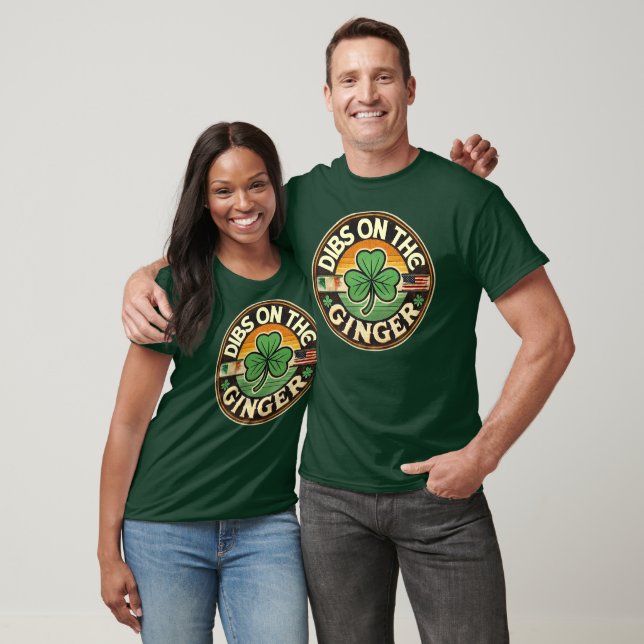 Dibs On The Ginger Funny Irish St Patricks Day T-Shirt (Unisex)