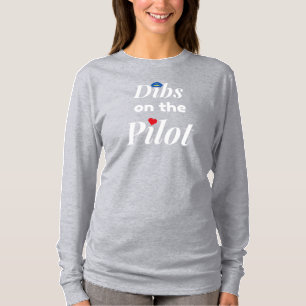 Dibs on the Pilot,Aviation,Minimalist,Monogrammed T-Shirt