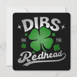 Dibs On The Redhead Funny St Patrick's Day Invitation
