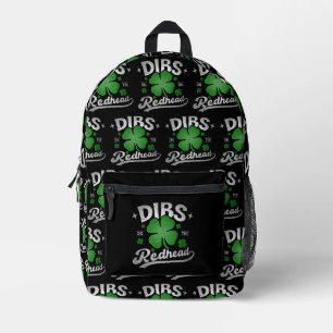 Dibs On The Redhead Funny St Patrick's Day Printed Backpack