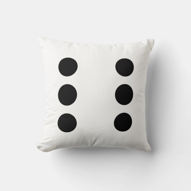 dice 6 and dice 1 cushion (Front)