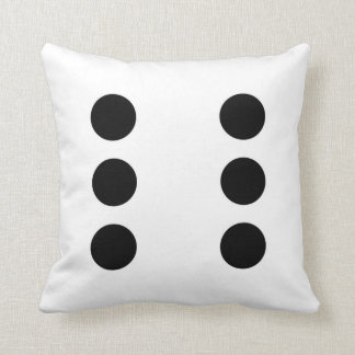 dice 6 and dice 1 cushion