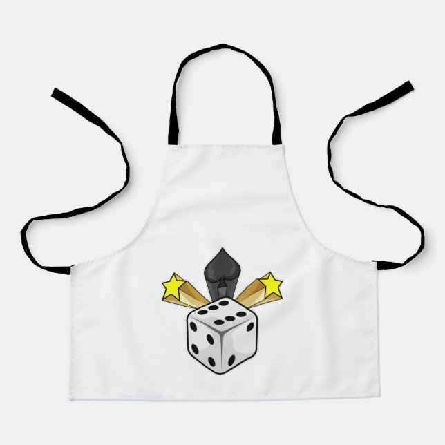 Dice at Poker with Spades & Stars Apron (Front)