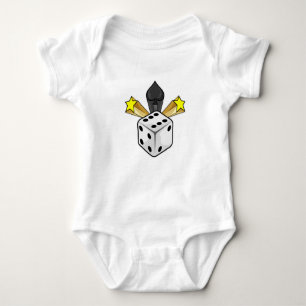 Dice at Poker with Spades & Stars Baby Bodysuit