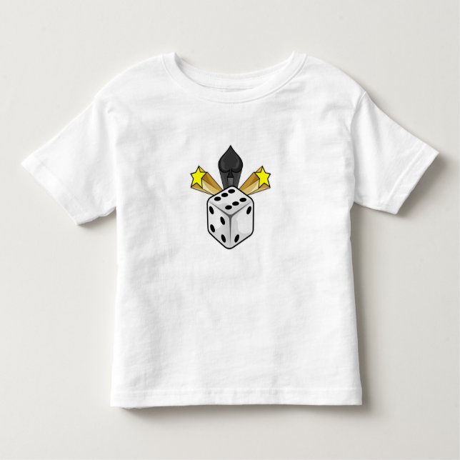 Dice at Poker with Spades & Stars Toddler T-Shirt (Front)