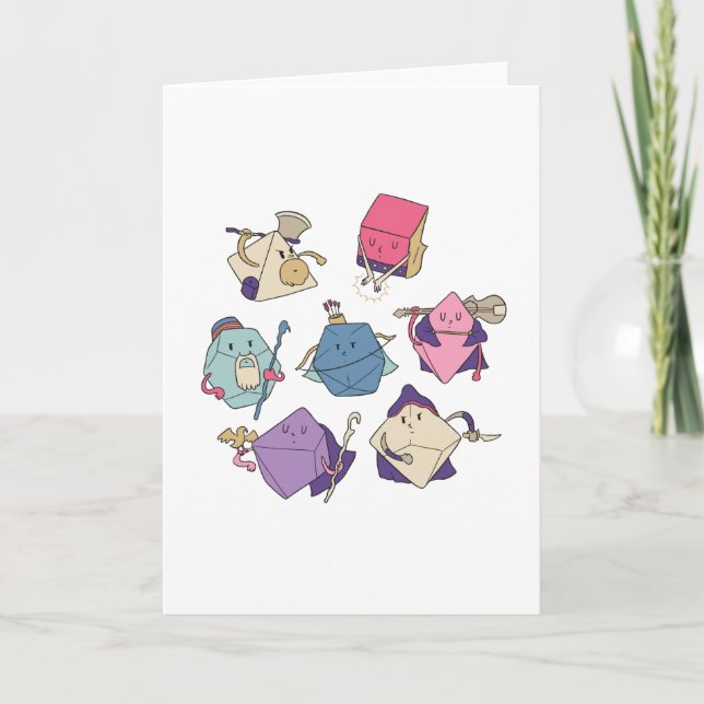 Dice characters card (Front)