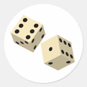 Dice Classic Round Sticker