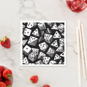 Dice Delight: A Geometric Cascade Napkin