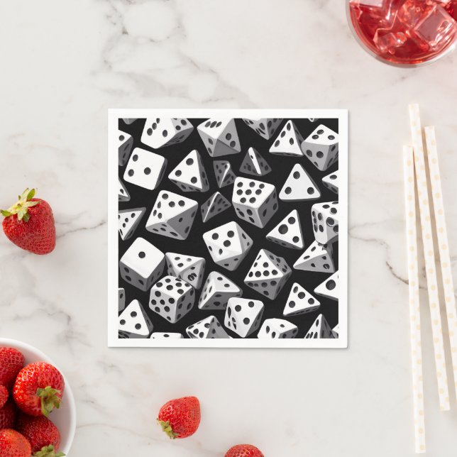 Dice Delight: A Geometric Cascade Napkin (Insitu)