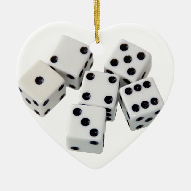 Dice Games Ceramic Ornament (Front)